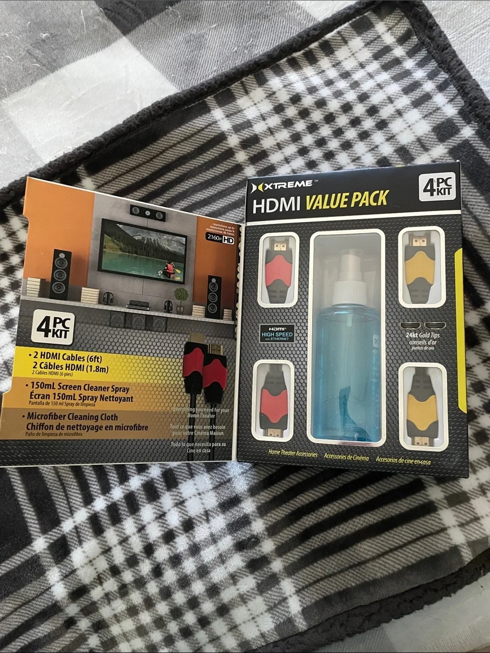 Xtreme HDMI Value Pack with Screen Cleaner - Black, Yellow, Red